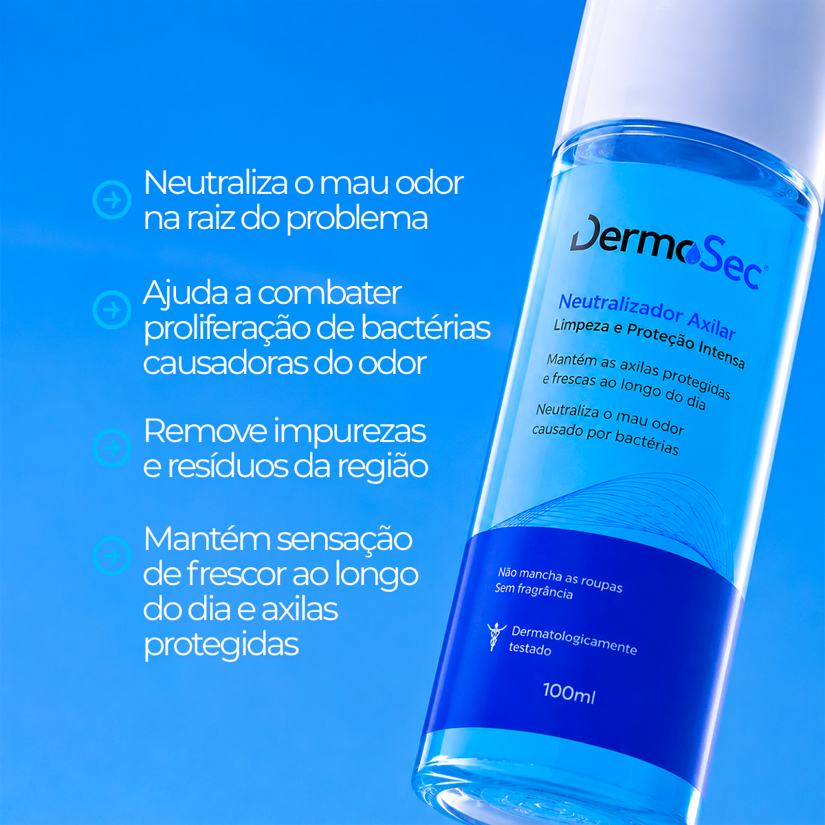 Neutralizador Antiodor Axilar 100 ml - Neutraliza o Mau Odor causado por Bactérias