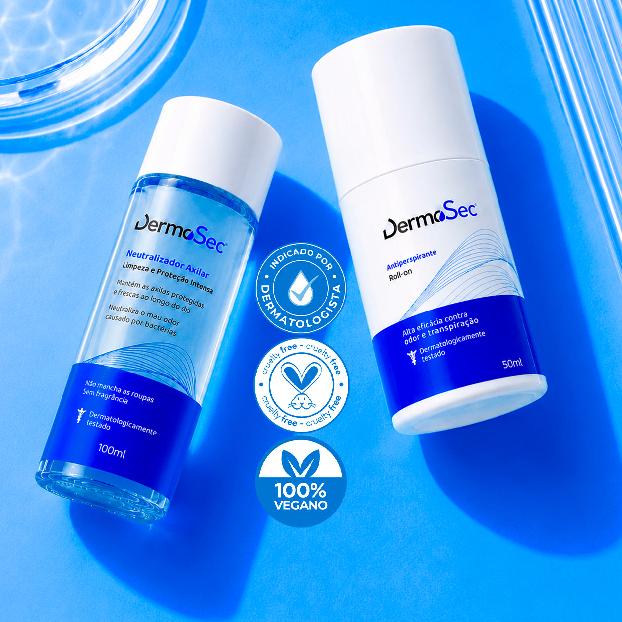 Kit Axilas Secas & Sem Mau cheiro - Contra Suor Excessivo e Mau Odor 100ml