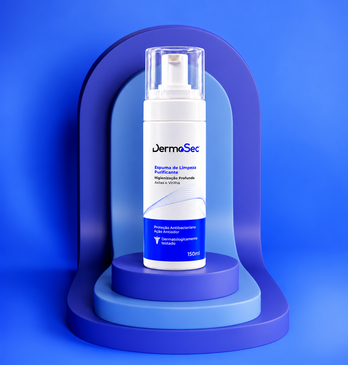 Espuma de Limpeza Axilar Antibacteriana - Limpa Profundamente e Combate Bactérias Causadoras do Odor
