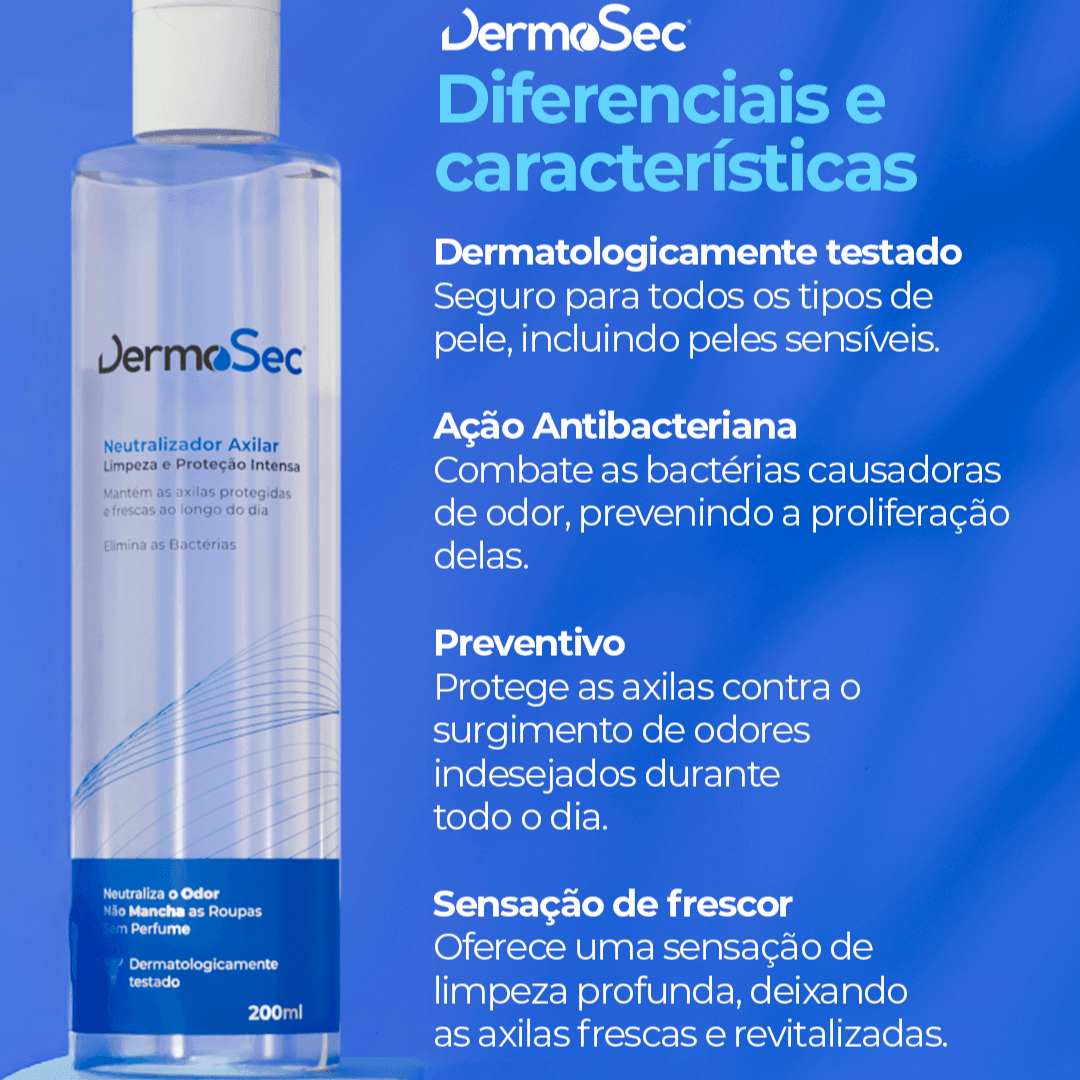Neutralizador Antiodor Axilar 200 ml - Neutraliza o Mau Odor causado por Bactérias